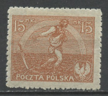 Pologne - Poland - Polen 1921-22 Y&T N°225 - Michel N°159 * - 15m Semeur - Unused Stamps