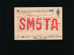 QSL Carte Radio - 1932 - Suède Sweden- SM5TA  Vers France - Radio Amateur