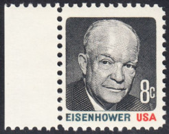 !a! USA Sc# 1394 MNH SINGLE W/ Left Margin - Dwight D. Eisenhower - Nuevos