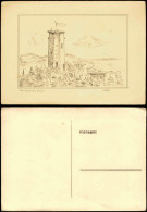 Ansichtskarte  Aussichtsturm Mit Restauration Federzeichnung 1930 - A Identifier