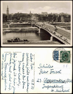 Ansichtskarte Mannheim Stadtpartie Kurpfalzbrücke 1952 - Mannheim