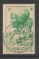 GUADELOUPE - 1947 - N°YT. 207 - Guadeloupéenne 5f Vert - Oblitéré / Used - Gebraucht