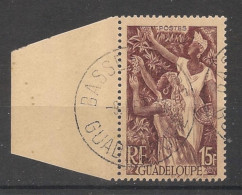 GUADELOUPE - 1947 - N°YT. 210 - Café 15f Brun - Oblitéré / Used - Used Stamps