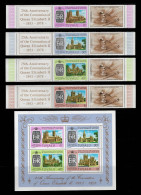 Tuvalu 1978 Royalty, Kings & Queens Of England, Queen Elizabeth II, Silver Jubilee Stamps Sheets & Strips MNH - Tuvalu