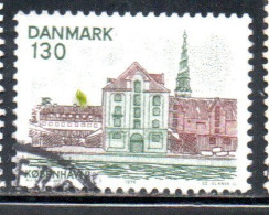 DANEMARK DANMARK DENMARK DANIMARCA 1976 COPENHAGEN VIEWS VIEW HARBOR 130o USED USATO OBLITERE - Used Stamps