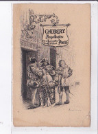 PUBLICITE : Chobert Arquebusier Au 16 Rue Lafayette à Paris (armes - Fusils) - état - Werbepostkarten