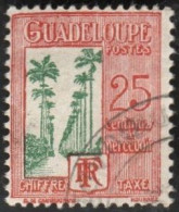 Guadeloupe Obl. N° Taxe 31 - Allée Dumanoir, à Capesterre, 25c Rouge Et Vert - Segnatasse