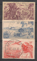 GUADELOUPE - 1947 - Poste Aérienne PA N°YT. 13 à 15 - Série Complète - Oblitéré / Used - Gebruikt