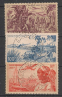GUADELOUPE - 1947 - Poste Aérienne PA N°YT. 13 à 15 - Série Complète - Oblitéré / Used - Used Stamps
