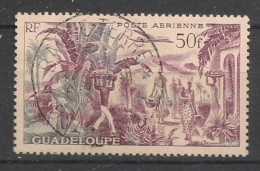 GUADELOUPE - 1947 - Poste Aérienne PA N°YT. 13 - Plantation 50f - VARIETE Brun Et Gris - Oblitéré / Used - Usados