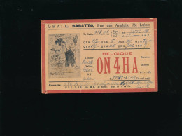 QSL Carte Radio - 1929 - Belgique Belgium - ON 4HA L. Sabatto Liège  Vers France - Radio Amateur