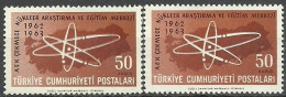 Turkey; 1963 1st Anniv. Of Opening Of Turkish Nuclear Research Centre 50 K. ERROR "Shifted Print" - Neufs