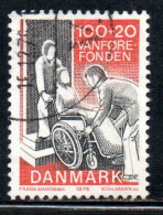 DANEMARK DANMARK DENMARK DANIMARCA 1976 FOUNDATION TO AID THE DISABLED 100 + 20o USED USATO OBLITERE - Gebraucht