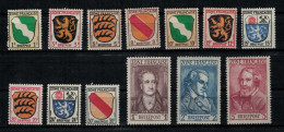 Franz. Zone 1946 - Mi/YT 1/13 */** MNH/MH - YT 9 Euro - Other & Unclassified