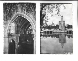 2 CPA PHOTO SEVILLA , TORRE DEL ORO Y CATHEDRAL INTERIOR - Sevilla (Siviglia)