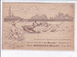 PUBLICITE : Pantoufle "La Mouette" Fabriquée Par La Maison Boussion Et Veillet (par Benjamin Rabier ?) - Chien - TBE - Werbepostkarten