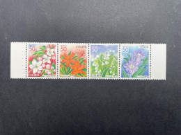 Timbre Japon 2005 Bande De Timbre/stamp Strip Fleur Flower N°3637 à 3640 Neuf ** - Verzamelingen & Reeksen