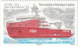 Taaf 2018 - Ship , Researsh Ship "L'Astrolabe" , Lettre 20g , MNH , Mi.1017 - Ungebraucht