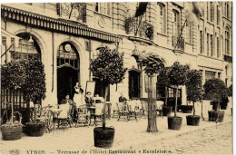 Ypres Terrasse De L'Hôtel Restaurant " Excelsior " - Ieper