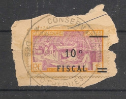 GUADELOUPE - N°YT. 99 - Timbre Fiscal 10c Sur 1c - Oblitéré / Used - Used Stamps