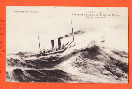 27346 / ⭐ ♥️ Etat Parfait ◉ Souvenir De Voyage CHAOUIA Paquebot Français Cie PAQUET Par Grosse Mer 1910s ◉ GRIMAUD  - Steamers
