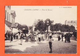 27125 / ⭐ 71-CHALON-s-SAONE Horloge Moto-Gaz Place BEAUNE Cyclistes Boutique Paul BOYER Grand-Café Neptune 1910s B-F  - Chalon Sur Saone