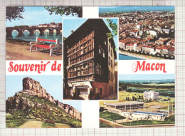 27007 / ⭐ MACON 71-Saone Et Loire Souvenir De.. Multivues Dont Nouvelle PISCINE Flamme Postale 1987 Editions COMBIER - Macon