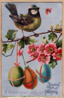 27496 / ⭐ Edition K.F Série 643 JOYEUX PAQUES Oiseaux Mésange 02-04-1904 à Alice CATALAN 55 Grand'Rue Montpellier - Ostern