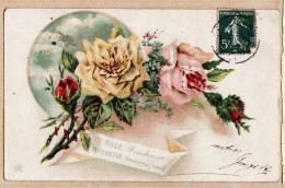 27487 / ⭐ Langage Des Fleurs ROSE Fraîcheur MYOSOTIS Souvenez-vous 1910s à Francine CONAN 5 Cité Phalsbourg Paris - Blumen