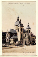 27066 / ⭐ Carte Toilée 71-CHALON-sur-SAONE Eglise St  SAINT-PIERRE Place 04.06.1912 à GIRARD Buvette Orleans Gare Saumur - Chalon Sur Saone