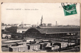 27119 / ⭐ 71-CHALONS-sur-Saône-Loire Intérieur De La Gare Wagons Marchandises 29-08-1910 à AUGER Saint-Etienne - Chalon Sur Saone