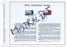 Rare Feuillet PAC (précurseur De CEF) De 1970 - Deux Architectes Royaux, Philibert De L'ORME - Louis LE VAU 2 Valeurs - 1970-1979