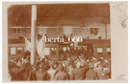 Postal Fotográfico * Porto * Visita Do Rei D. Manuel II * Chegada Do Comboio à Estação De S. Bento * Circulado 1908 - Porto