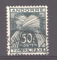 Andorre   -  Taxe  :  Yv  40  (o) - Used Stamps