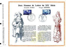 Rare Feuillet PAC (précurseur De CEF) De 1970 - Deux Hommes De Lettres Du XIXè Siècle Alexandre DUMAS, Prosper MÉRIMÉE - 1970-1979