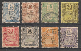GUADELOUPE - 1904 - Taxe TT N°YT. 15 à 22 - Série Complète - Oblitéré / Used - Used Stamps