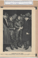 POSTE AERIENNE 2 Photographies Originales  Aviateurs CODOS Et ROBIDA + Photo Arrivé Vol HANOI PARIS  Bourget 1932 - Aviation