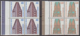 Berlin, 1988 Sehenswürdigkeiten Mi.Nr. 815, 816  **  2 Viererblöcke Je Mit Linkem Rand Und Bogenzähler - Nuevos