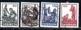 DANEMARK DANMARK DENMARK DANIMARCA 1976 DANISH GLASS PRODUCTION COMPLETE SET SERIE USED USATO OBLITERE' - Oblitérés