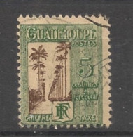GUADELOUPE - 1928 - Taxe TT N°YT. 27 - 5c Vert Et Sépia - Oblitéré / Used - Used Stamps