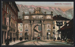 AK Innsbruck, Strassenbahn An Der Triumphpforte  - Strassenbahnen