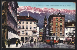 AK Innsbruck, Maria Theresienstrasse Mit Strassenbahn  - Tramways