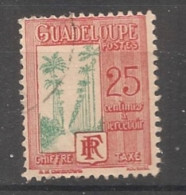 GUADELOUPE - 1928 - Taxe TT N°YT. 31 - 25c Rouge Et Vert - Oblitéré / Used - Used Stamps