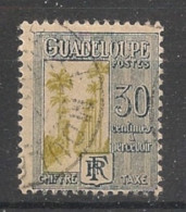 GUADELOUPE - 1928 - Taxe TT N°YT. 32 - 30c Gris Et Jaune - Oblitéré / Used - Used Stamps