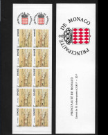 Monaco 1989. Carnet N°3, N°1669 Vues Du Vieux Monaco-ville. - Carnets
