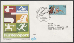 BRD: 1983, FDC Fernbrief In EF, Mi. Nr. 1173, Sporthilfe: WM Im Modernen Fünfkampf, Warendorf - Autres & Non Classés