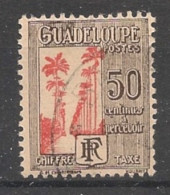 GUADELOUPE - 1928 - Taxe TT N°YT. 33 - 50c Brun Et Rouge - Oblitéré / Used - Used Stamps