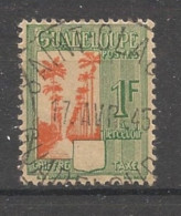 GUADELOUPE - 1944 - Taxe TT N°YT. 39 - 1f Vert Et Rouge - Oblitéré / Used - Used Stamps