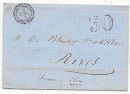 Lettre De ROME 1855 Càd CORPS EXPEDITIONNAIRE D'ITALIE / 2e DIVISION Taxe 30 - 1849-1876: Période Classique