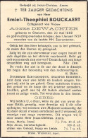 Doodsprentje / Image Mortuaire Emiel Bouckaert - Agnes Dewachter - Geluwe 1888-1939 - Esquela